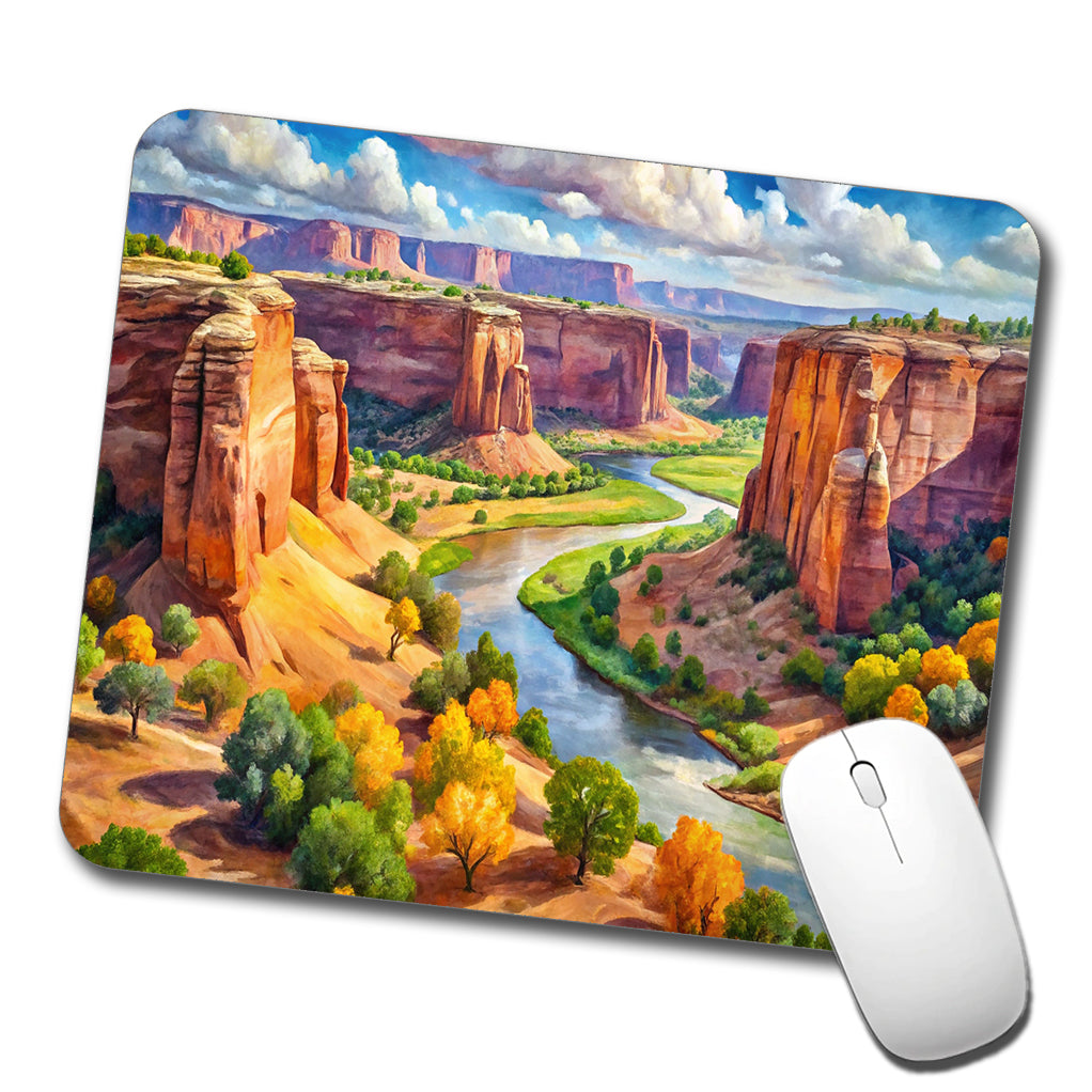Canyon de Chelly National Monument Arizona Watercolor Style Low Profile Mouse Pad Mat