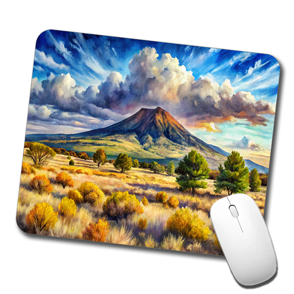 Capulin Volcano National Monument New Mexico Watercolor Style Low Profile Mouse Pad Mat