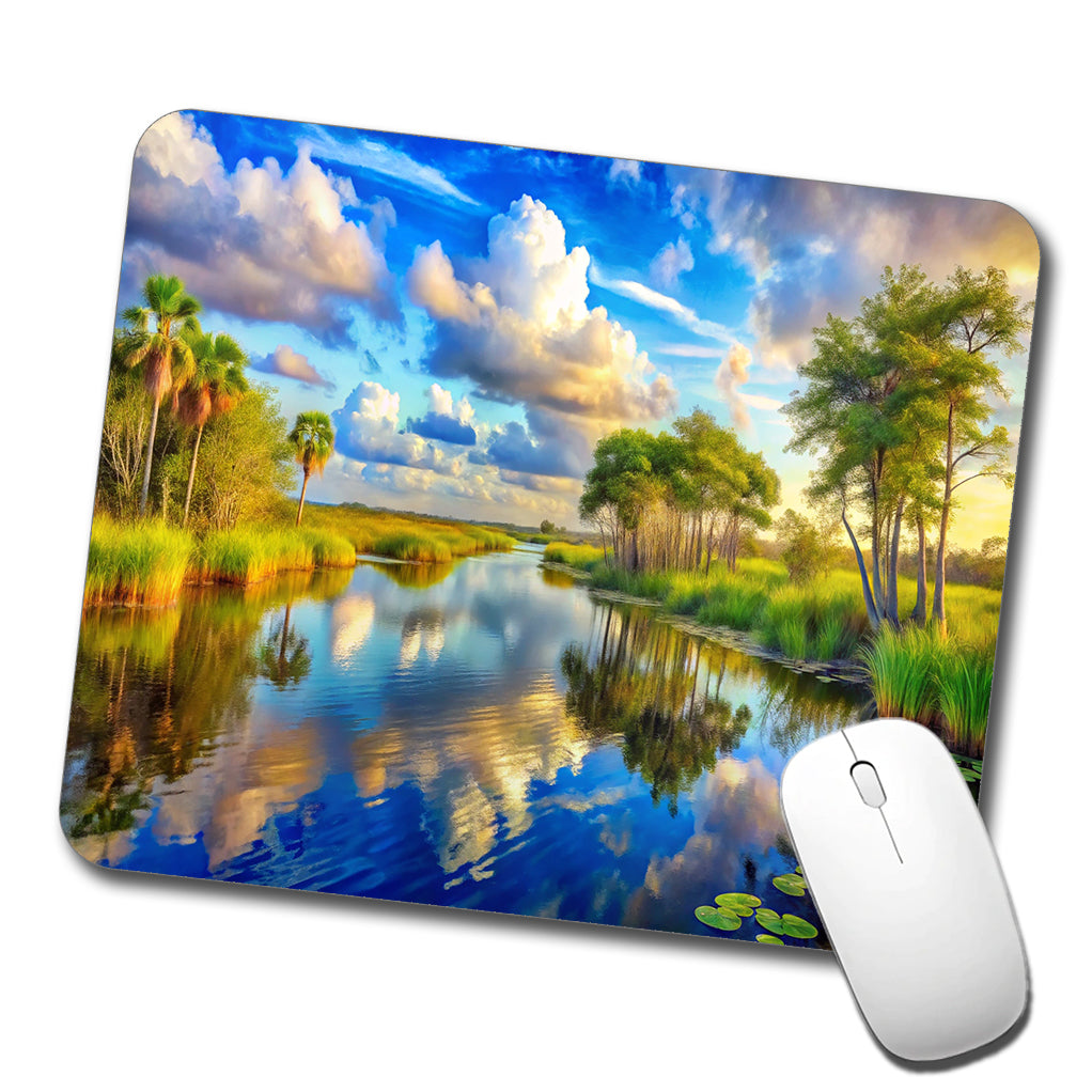 Everglades National Park Florida Watercolor Style Low Profile Mouse Pad Mat