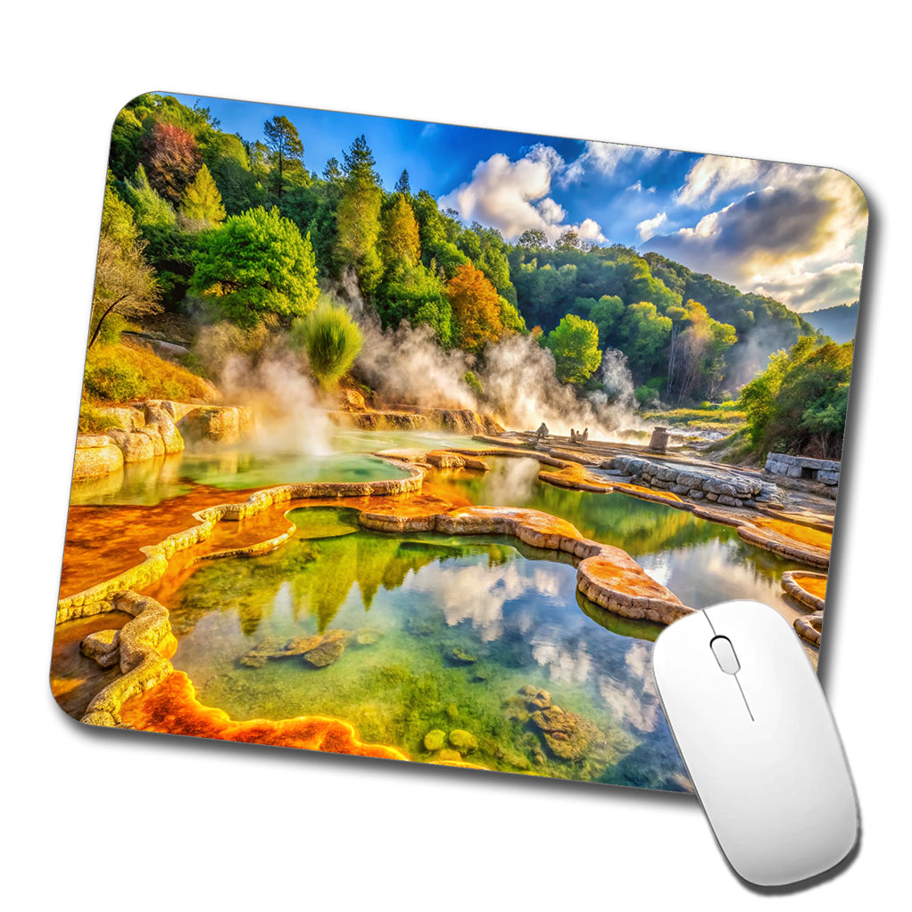 Hot Springs National Park Arkansas Watercolor Style Low Profile Mouse Pad Mat