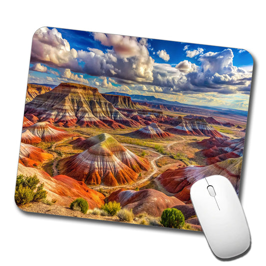 Petrified Forest National Park Arizona Watercolor Style Low Profile Mouse Pad Mat