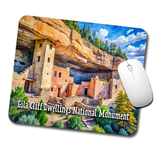 Gila Cliff Dwellings National Monument New Mexico Low Profile Mouse Pad Mat