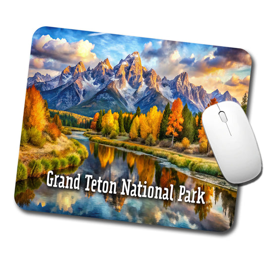 Grand Teton National Park Wyoming Low Profile Mouse Pad Mat