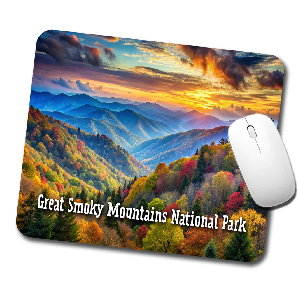 Great Smoky Mountains National Park North Carolina Tennessee Low Profile Mouse Pad Mat