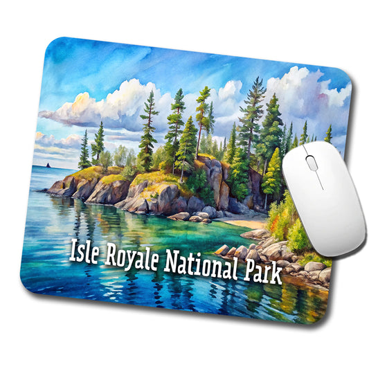 Isle Royale National Park Michigan Low Profile Mouse Pad Mat