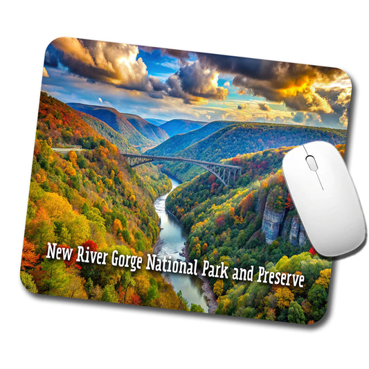 New River Gorge National Park and Preserve West Virginia Low Profile Mouse Pad Mat