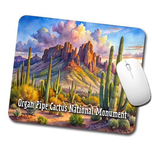 Organ Pipe Cactus National Monument Arizona Low Profile Mouse Pad Mat