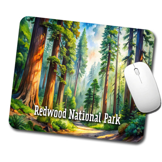Redwood National Park California Low Profile Mouse Pad Mat