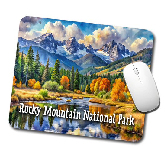 Rocky Mountain National Park Colorado Low Profile Mouse Pad Mat