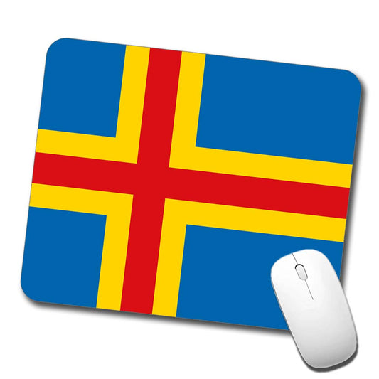 Aland Islands Country Flag Low Profile Mouse Pad Mat