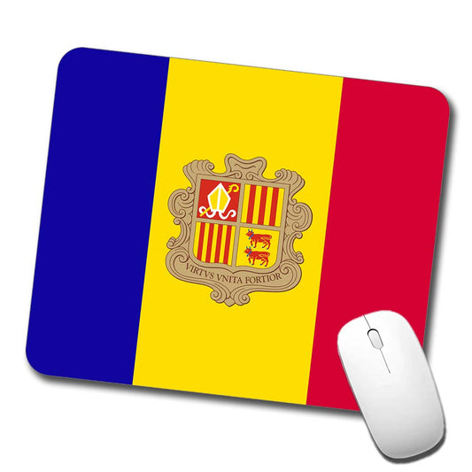 Andorra Country Flag Low Profile Mouse Pad Mat