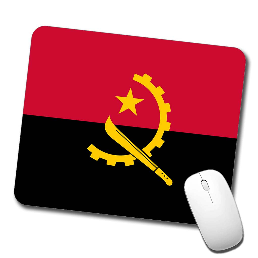 Angola Country Flag Low Profile Mouse Pad Mat