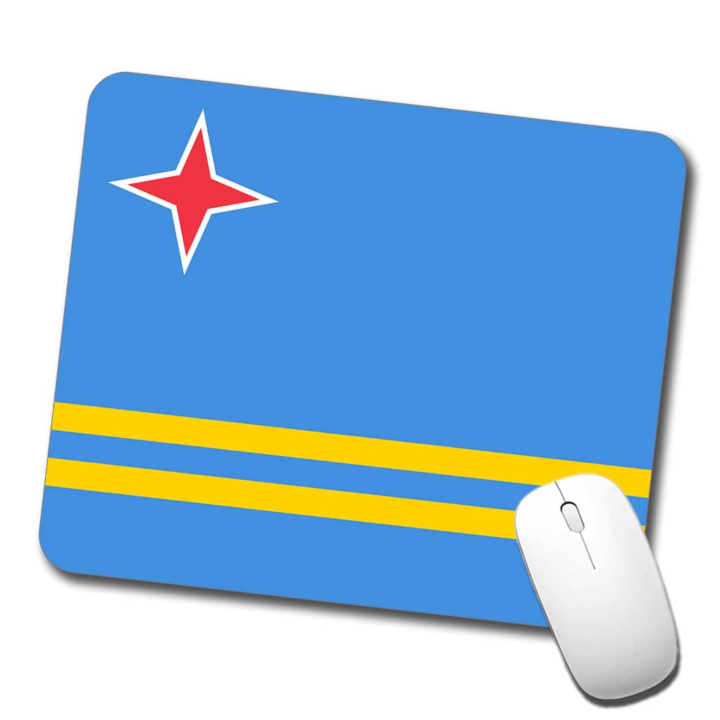 Aruba Country Flag Low Profile Mouse Pad Mat