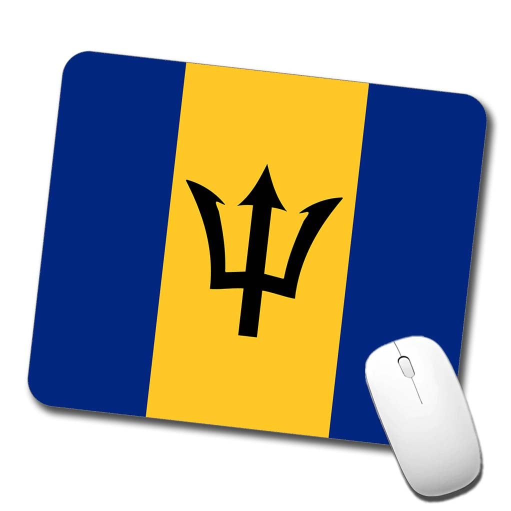 Barbados Country Flag Low Profile Mouse Pad Mat