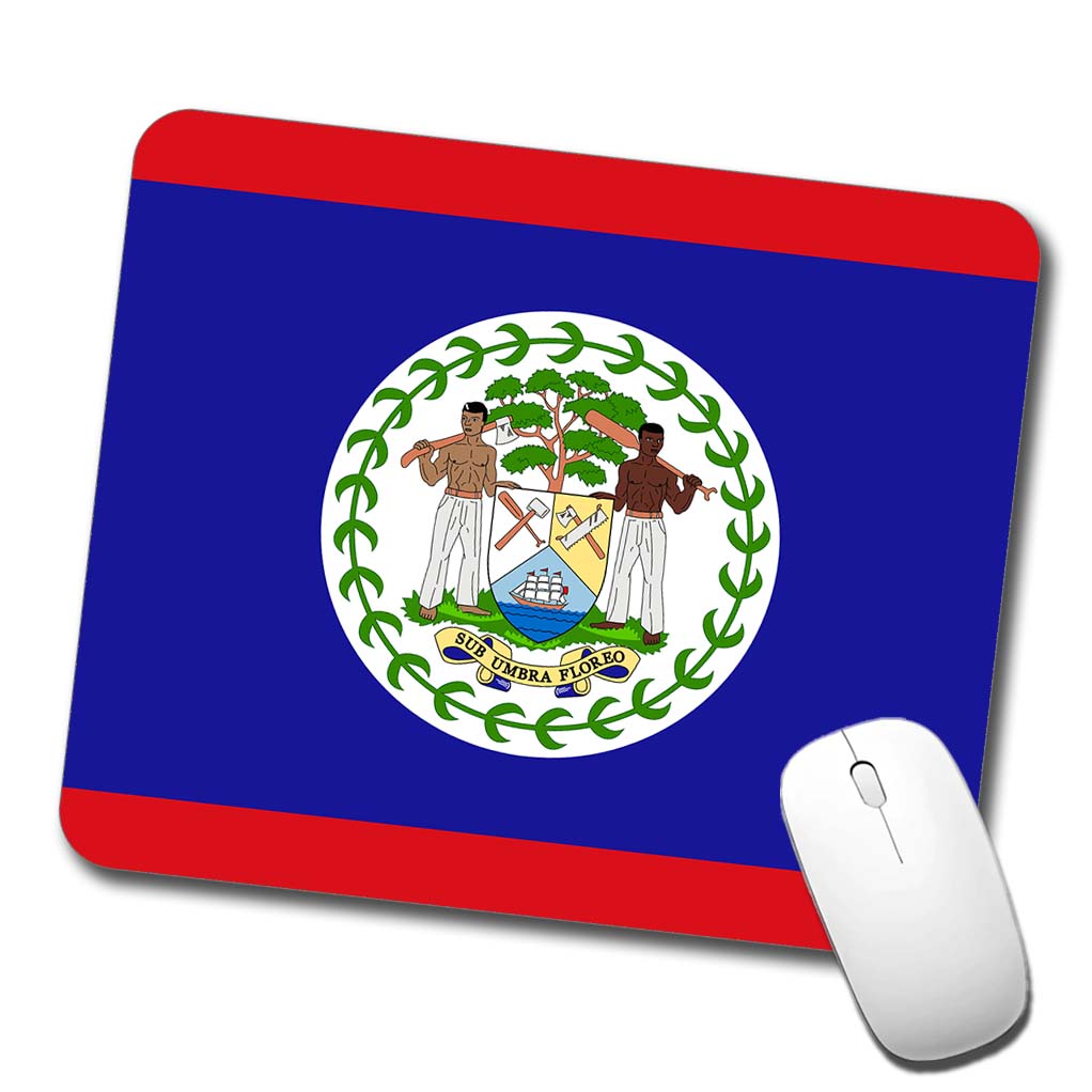Belize Country Flag Low Profile Mouse Pad Mat