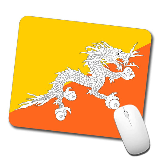 Bhutan Country Flag Low Profile Mouse Pad Mat