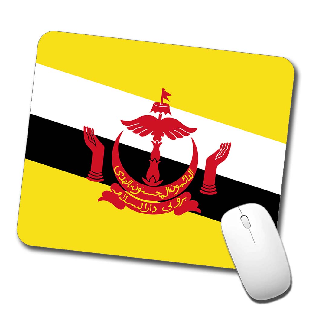 Brunei Darussalam Country Flag Low Profile Mouse Pad Mat