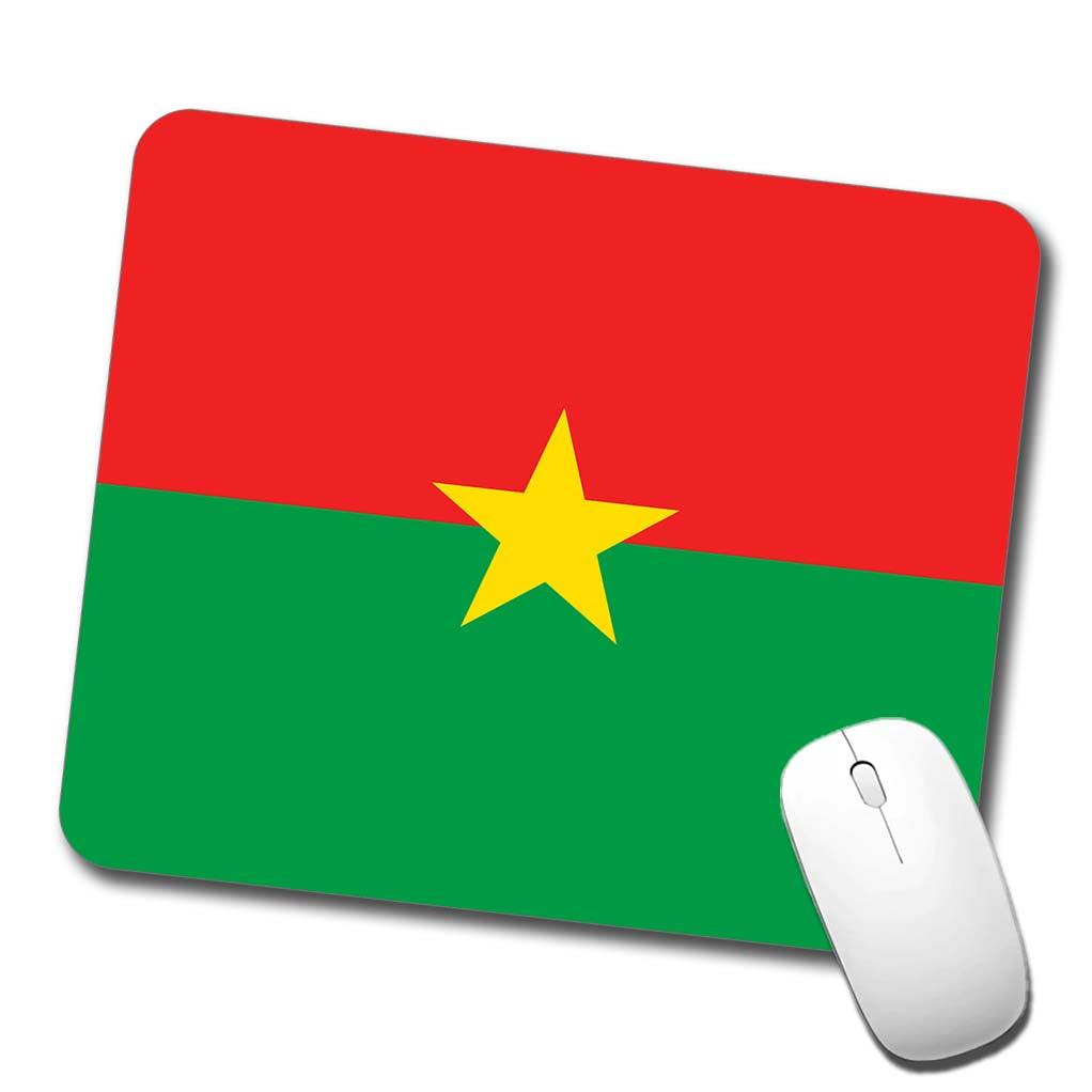 Burkina Faso Country Flag Low Profile Mouse Pad Mat