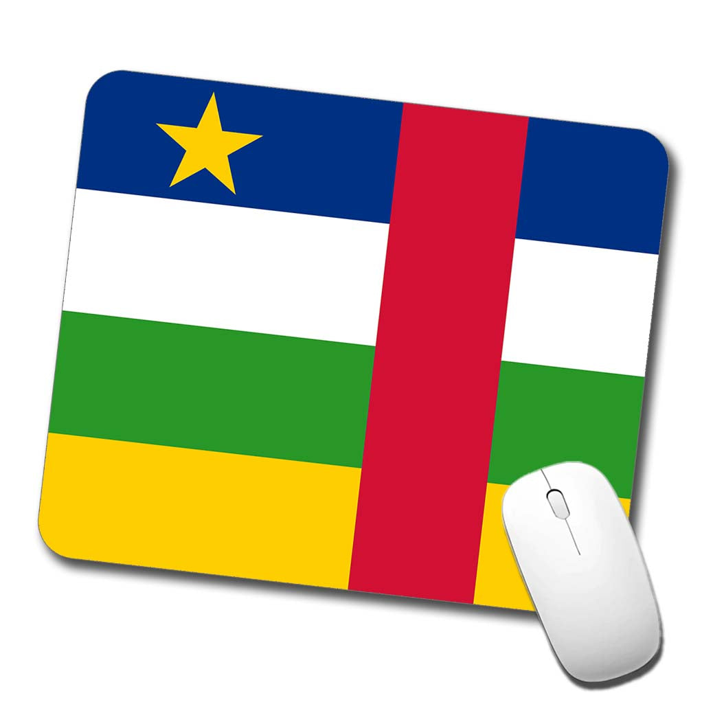 Central African Republic Country Flag Low Profile Mouse Pad Mat