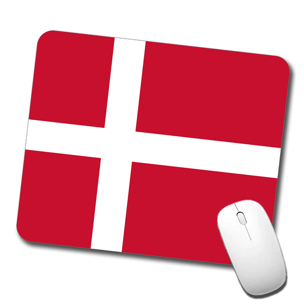 Denmark Country Flag Low Profile Mouse Pad Mat