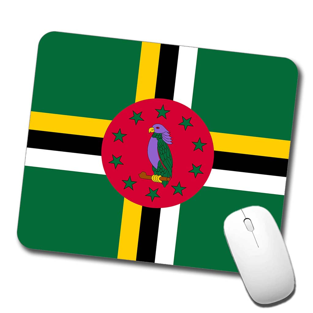 Dominica Country Flag Low Profile Mouse Pad Mat
