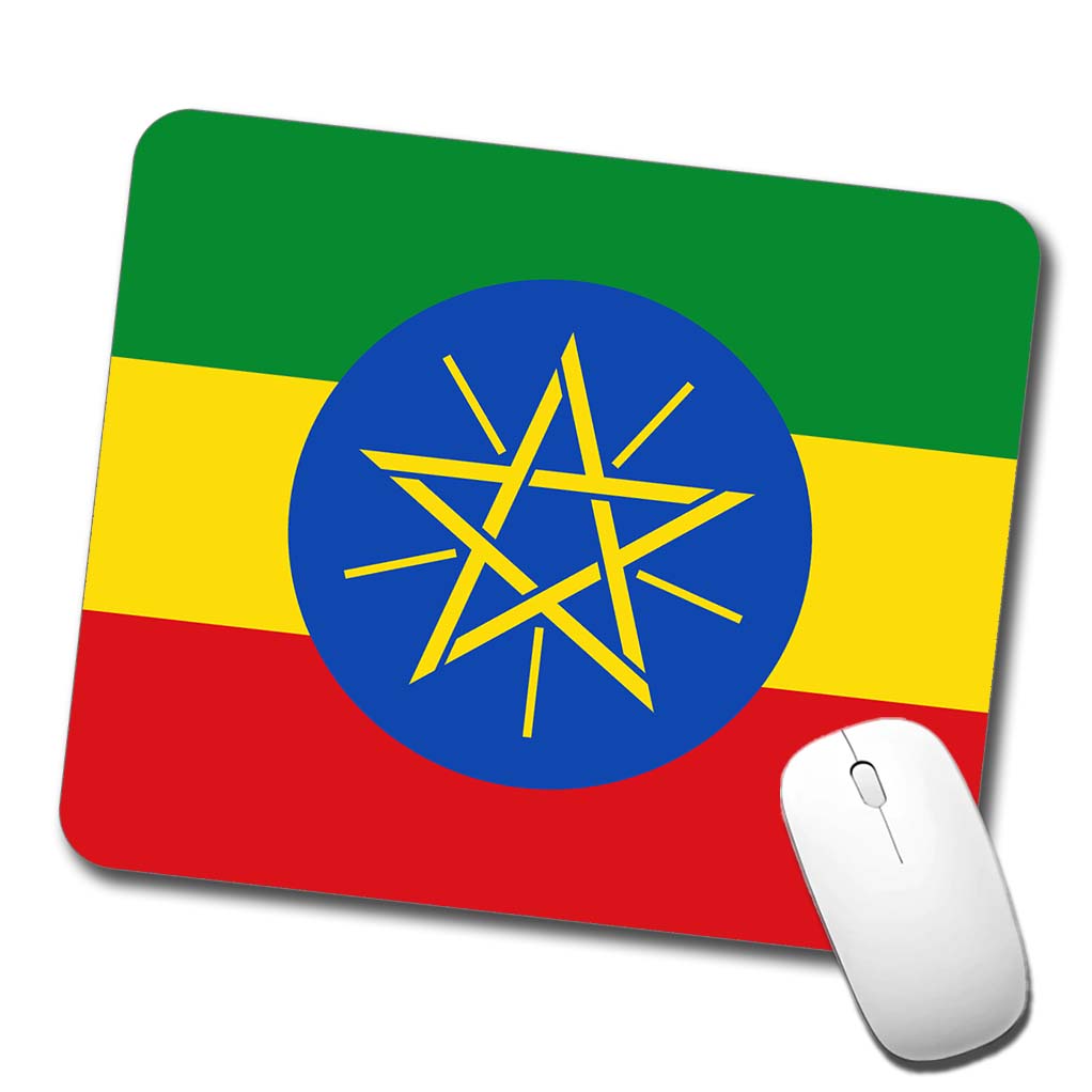 Ethiopia Country Flag Low Profile Mouse Pad Mat