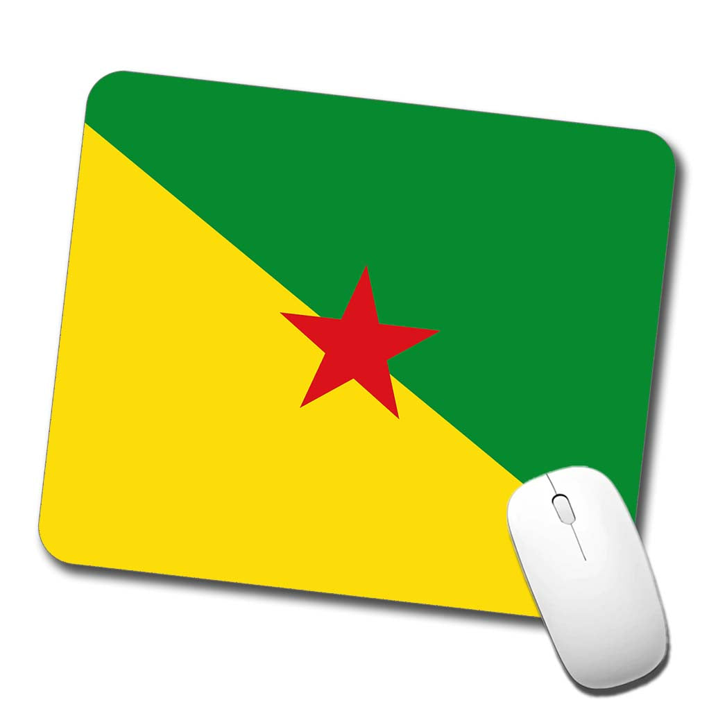 French Guiana Country Flag Low Profile Mouse Pad Mat