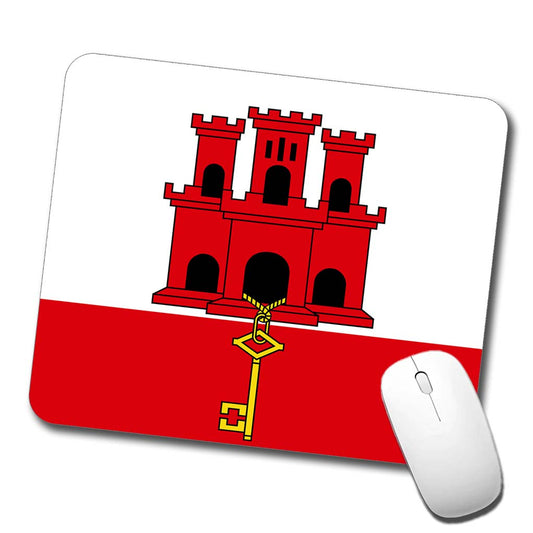 Gibraltar Country Flag Low Profile Mouse Pad Mat