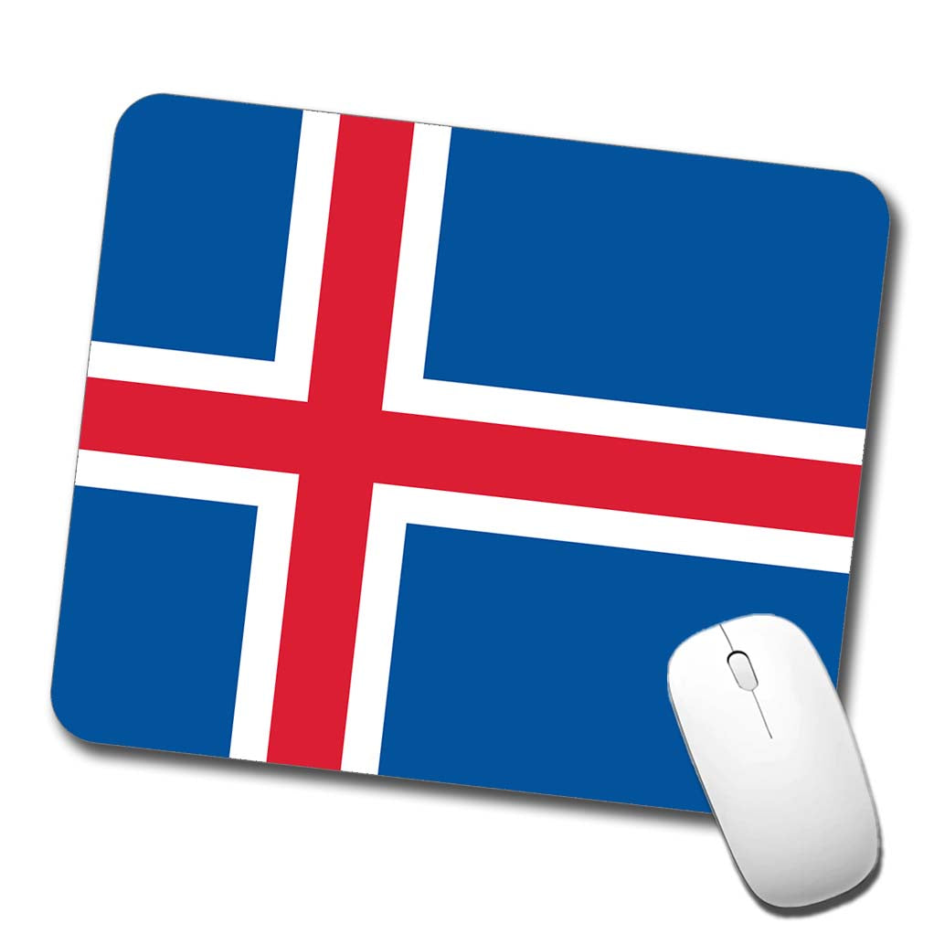 Iceland Country Flag Low Profile Mouse Pad Mat