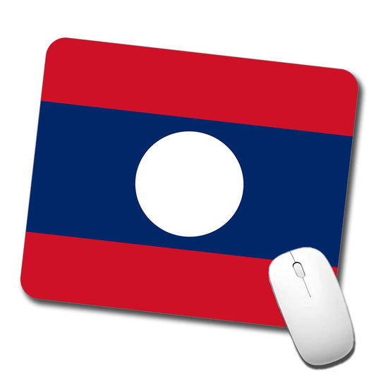 Lao People's Democratic Republic Country Flag Low Profile Mouse Pad Mat