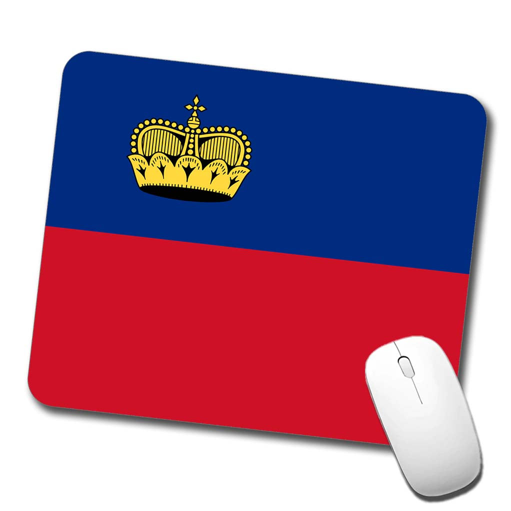 Liechtenstein Country Flag Low Profile Mouse Pad Mat