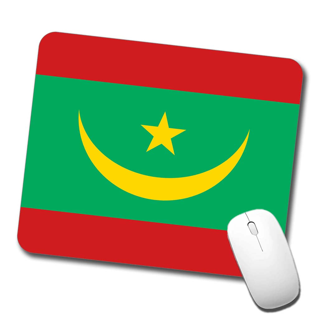 Mauritania Country Flag Low Profile Mouse Pad Mat