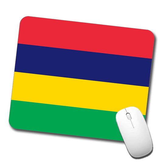 Mauritius Country Flag Low Profile Mouse Pad Mat