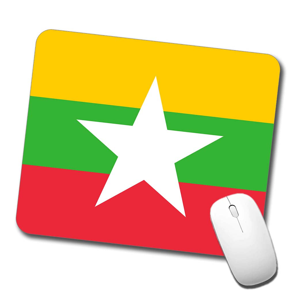 Myanmar Country Flag Low Profile Mouse Pad Mat