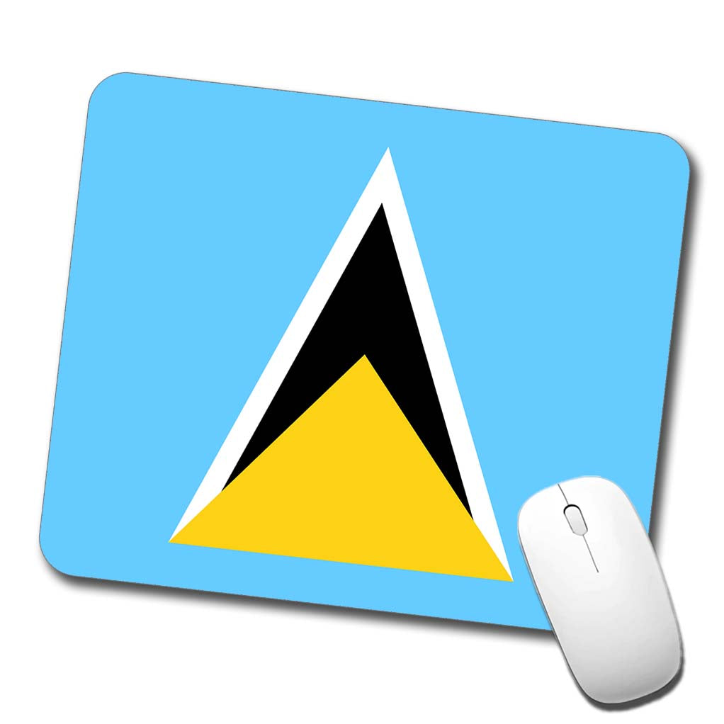 Saint Lucia Country Flag Low Profile Mouse Pad Mat