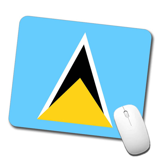 Saint Lucia Country Flag Low Profile Mouse Pad Mat
