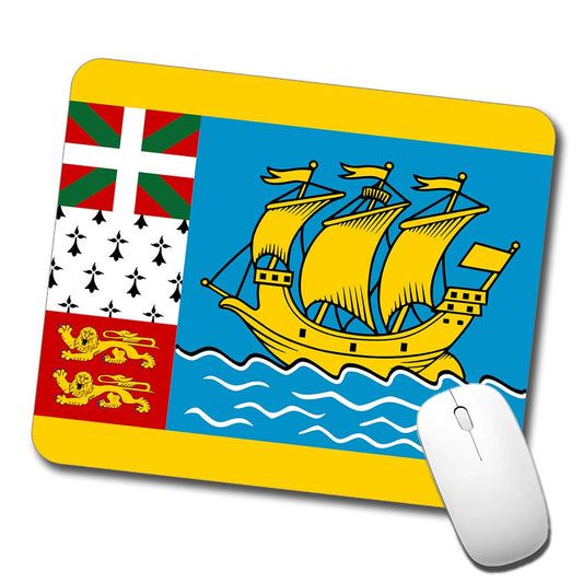 Saint Pierre and Miquelon Country Flag Low Profile Mouse Pad Mat