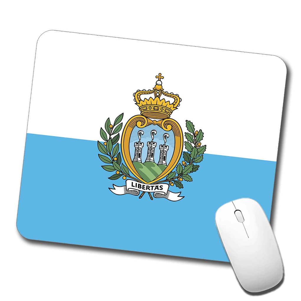 San Marino Country Flag Low Profile Mouse Pad Mat