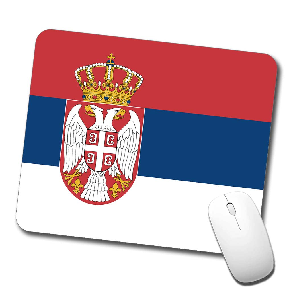 Serbia Country Flag Low Profile Mouse Pad Mat