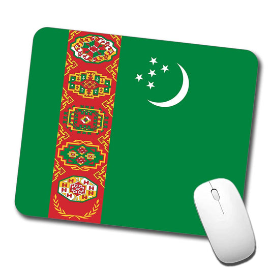 Turkmenistan Country Flag Low Profile Mouse Pad Mat