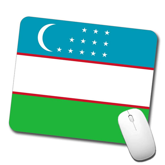 Uzbekistan Country Flag Low Profile Mouse Pad Mat