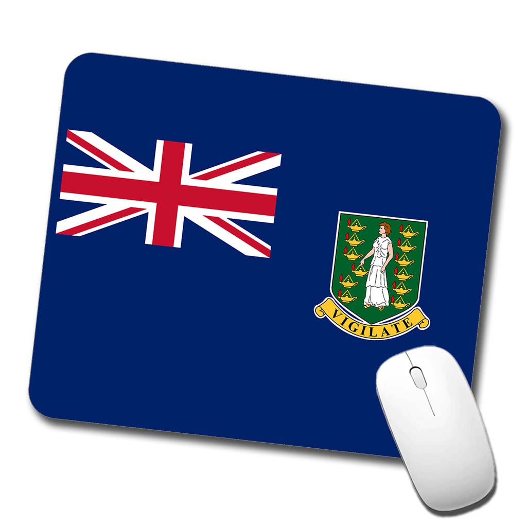 Virgin Islands (British) Country Flag Low Profile Mouse Pad Mat