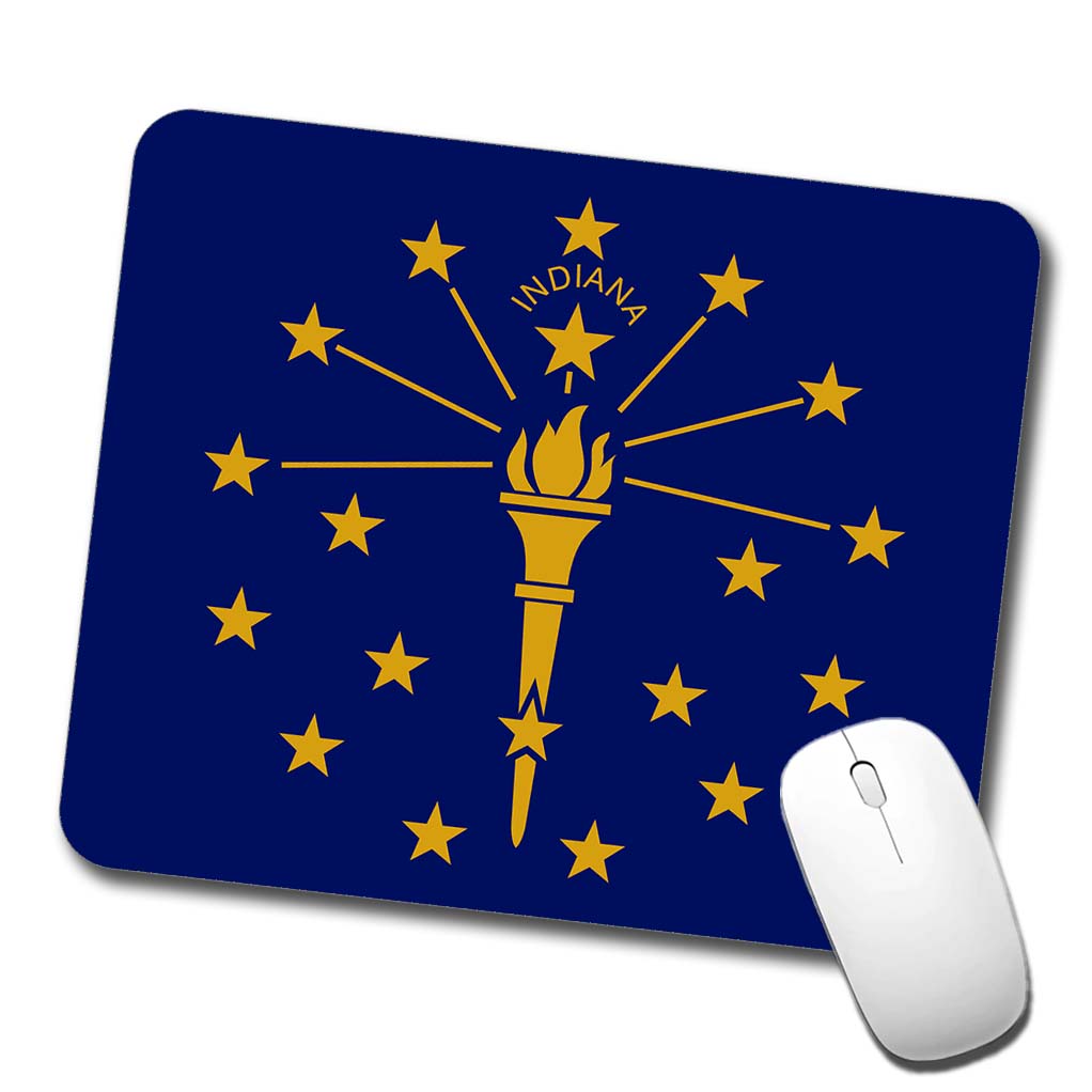 Indiana IN State Flag Low Profile Mouse Pad Mat