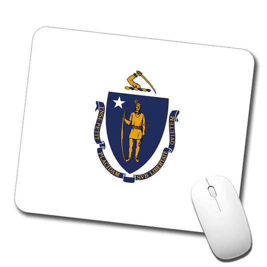 Massachusetts MA State Flag Low Profile Mouse Pad Mat