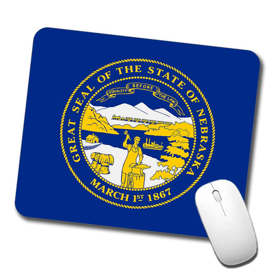 Nebraska NE State Flag Low Profile Mouse Pad Mat