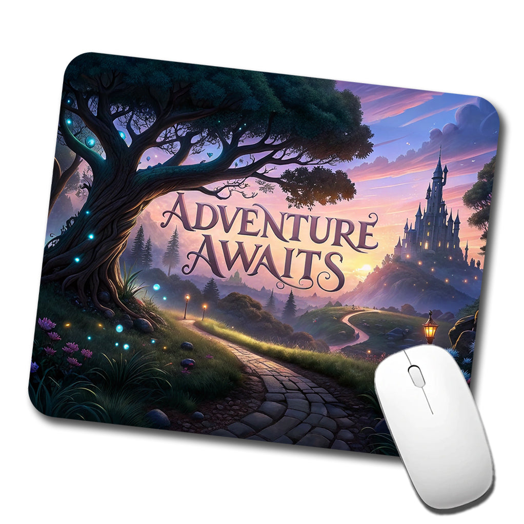 Adventure Awaits Fantasy World Low Profile Mouse Pad Mat