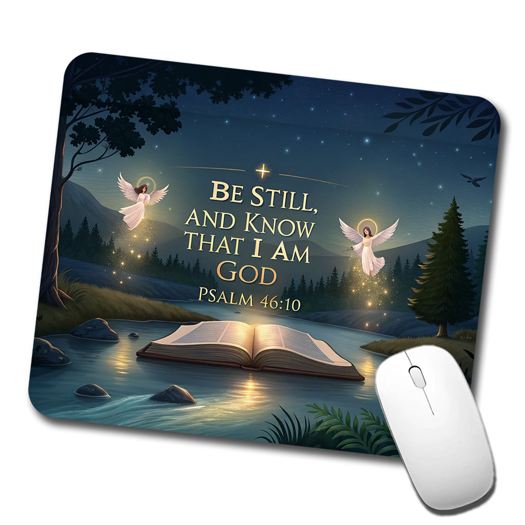 Be Still And Know That I Am God Psalm 46-10 Angels Outdoor Low Profile Mouse Pad Mat