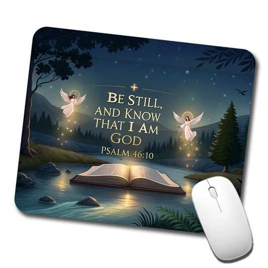 Be Still And Know That I Am God Psalm 46-10 Angels Outdoor Low Profile Mouse Pad Mat