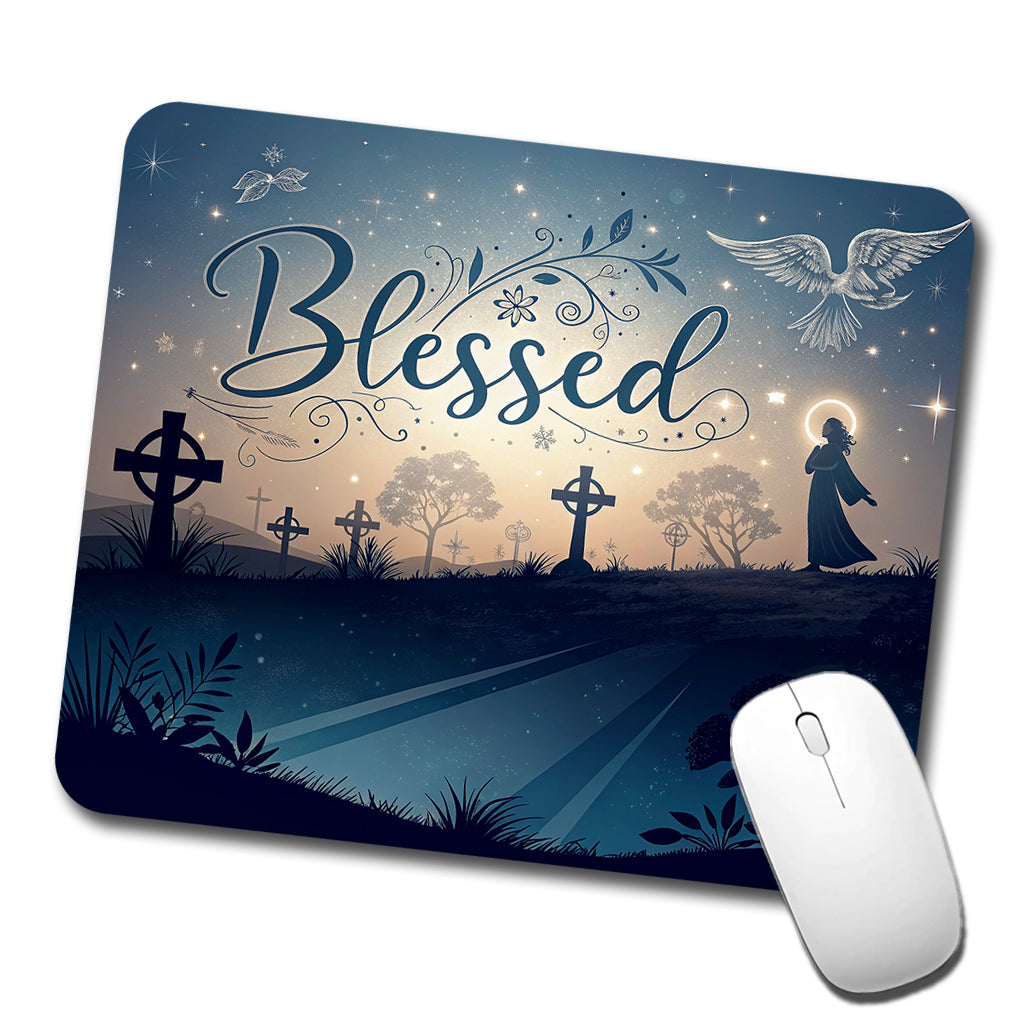 Blessed Religious Crosses Low Profile Mouse Pad Mat