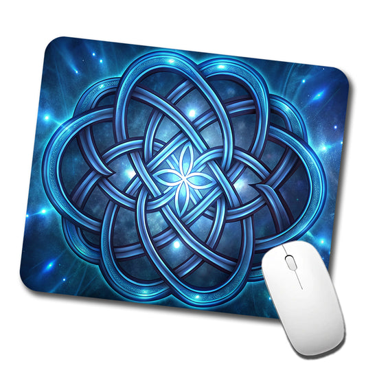Blue Celtic Knot Eternity Love Low Profile Mouse Pad Mat